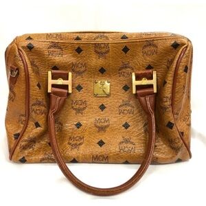 MCM Boston Bag Mini handbag crossbody - brown leather - authentic vintage